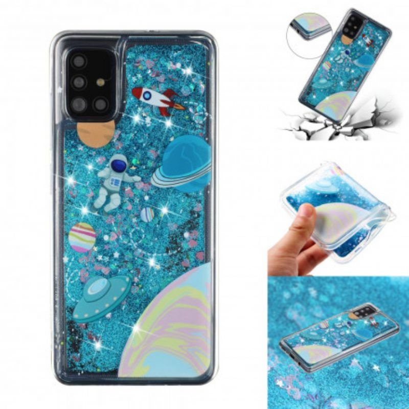 Hoesje voor Samsung Galaxy A52 4G / A52 5G / A52s 5G Ruimte Pailletten