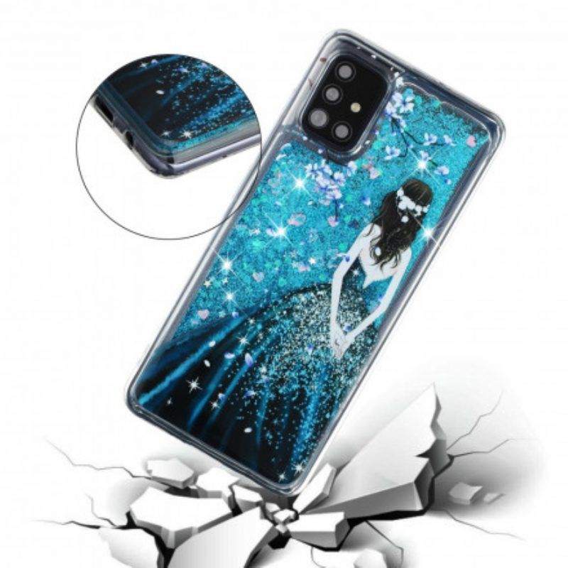 Hoesje voor Samsung Galaxy A52 4G / A52 5G / A52s 5G Vrouw Pailletten