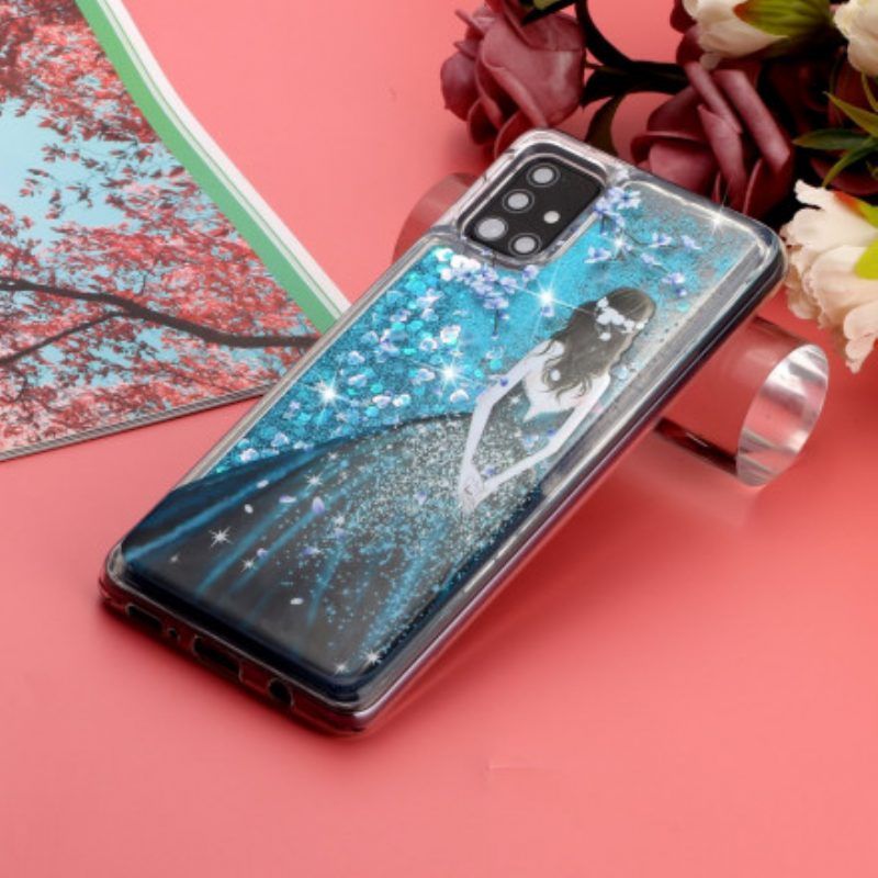 Hoesje voor Samsung Galaxy A52 4G / A52 5G / A52s 5G Vrouw Pailletten