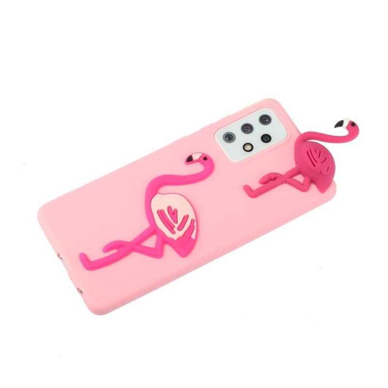 Hoesje voor Samsung Galaxy A53 5G 3d-flamingo