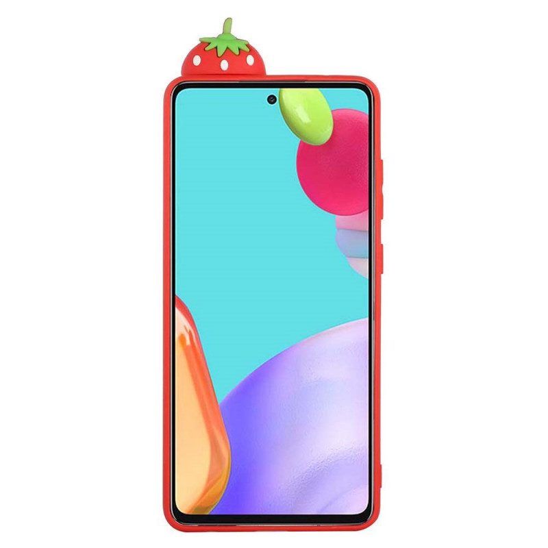 Hoesje voor Samsung Galaxy A53 5G De 3d Aardbei