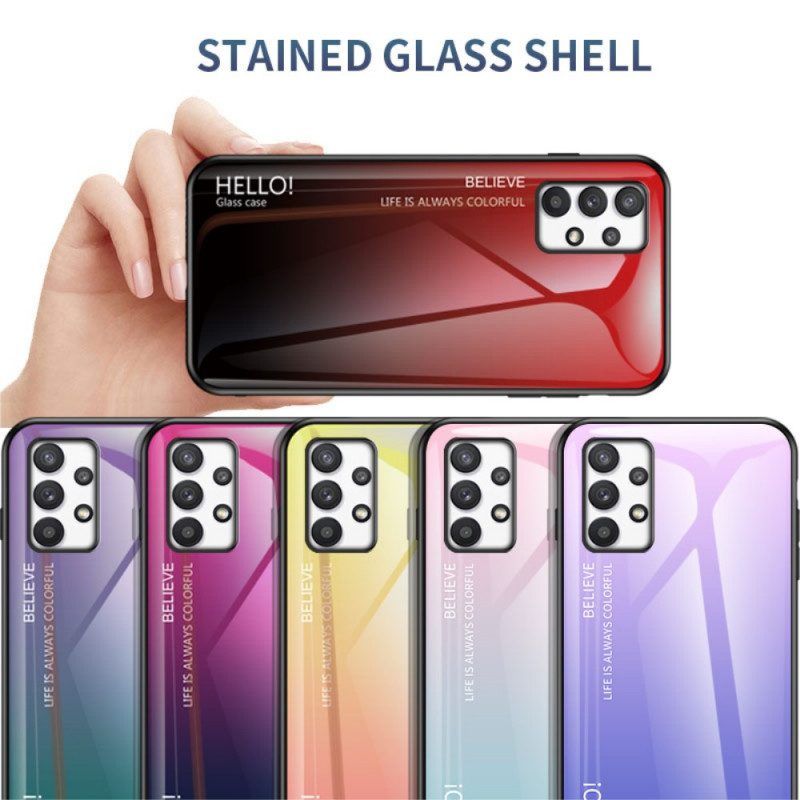 Hoesje voor Samsung Galaxy A53 5G Gehard Glas Hallo