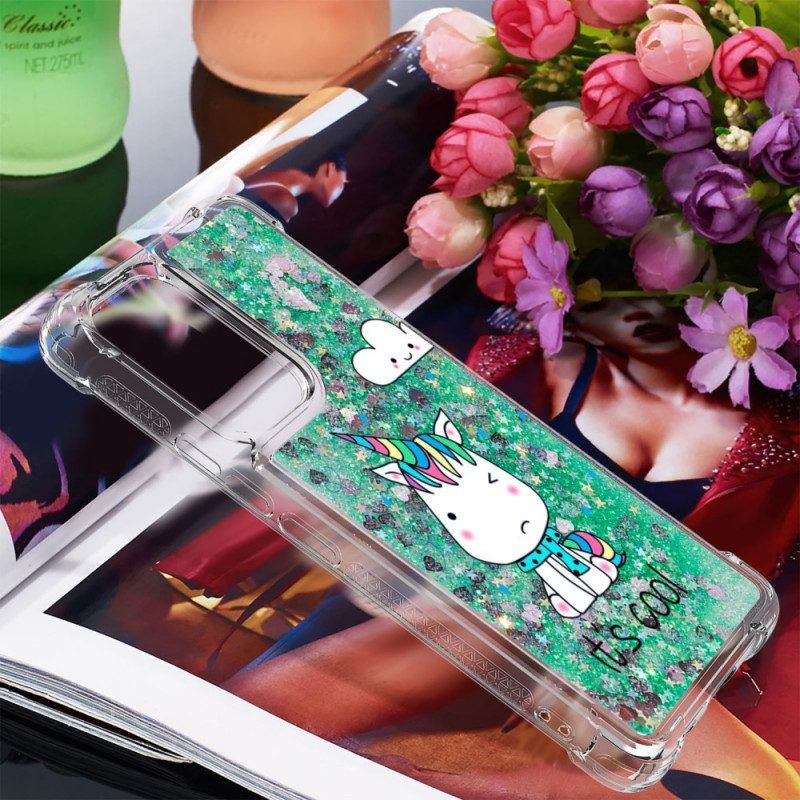 Hoesje voor Samsung Galaxy A53 5G Glitter Eenhoorn