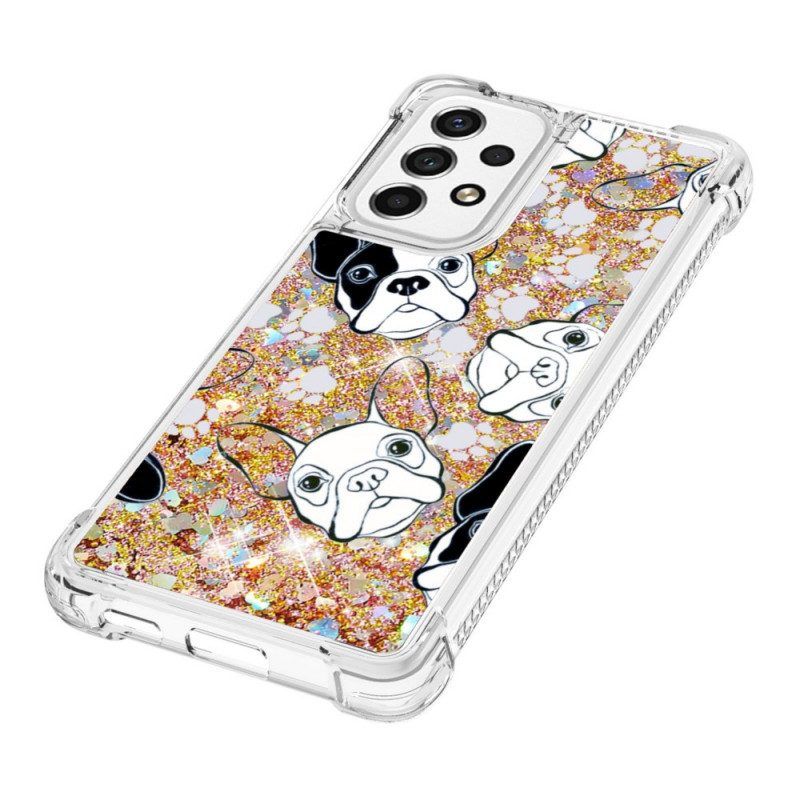 Hoesje voor Samsung Galaxy A53 5G Mr Dog Pailletten