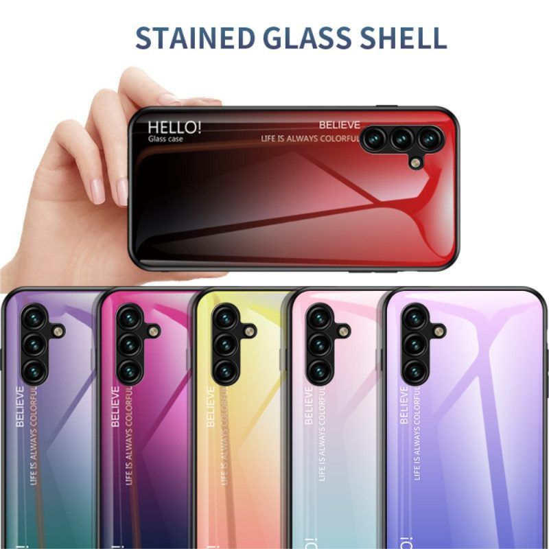 Hoesje voor Samsung Galaxy A54 5G Gehard Glas Hallo