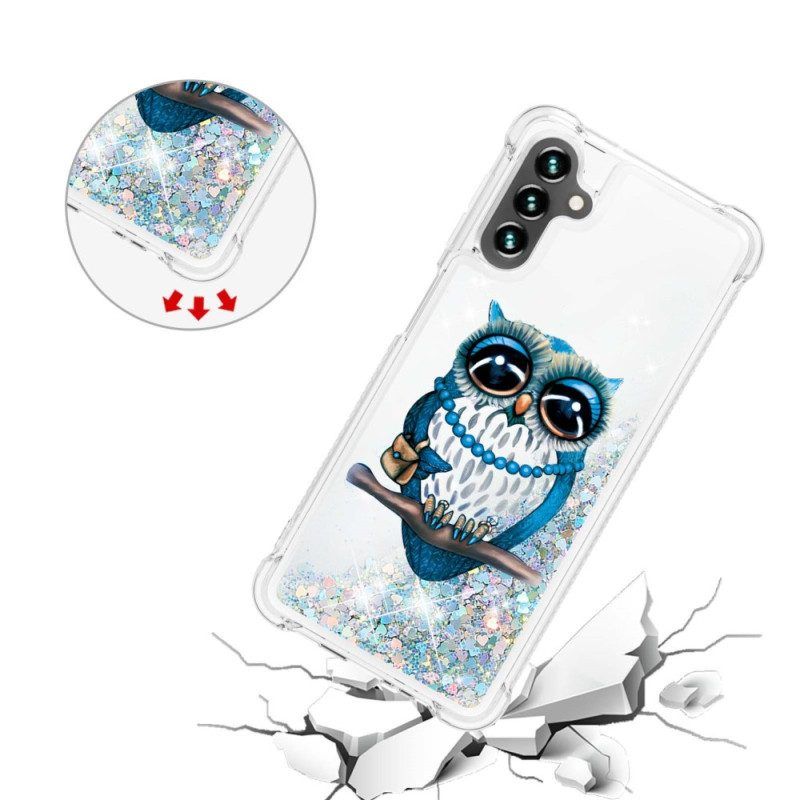 Hoesje voor Samsung Galaxy A54 5G Pailletten Miss Uil