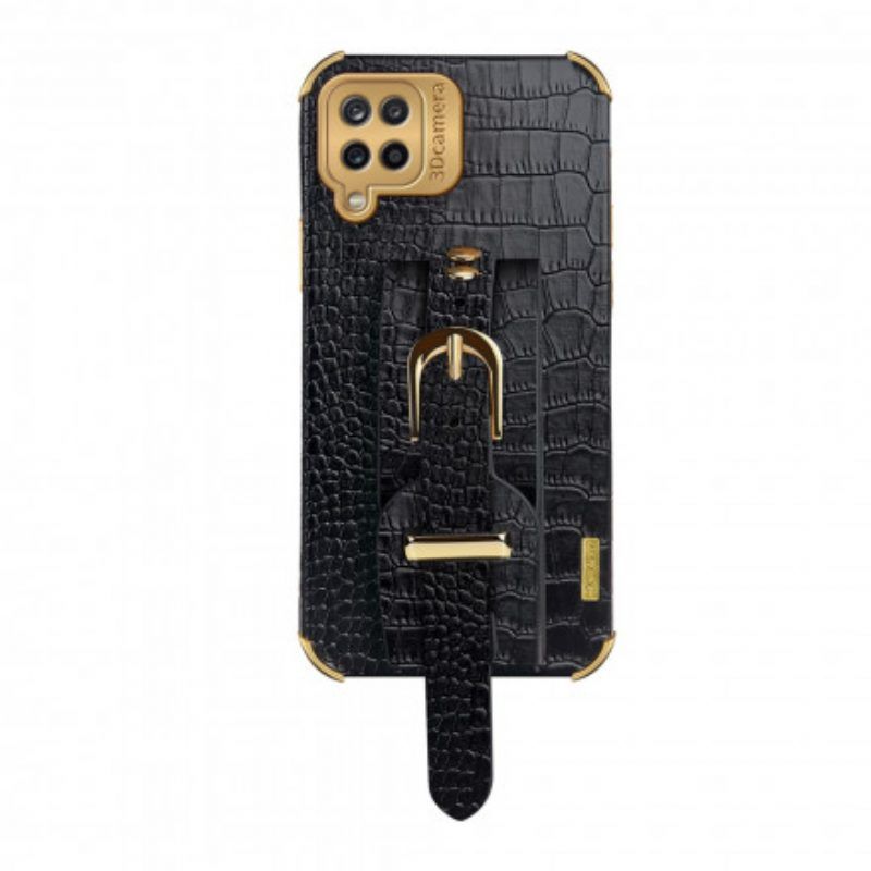 Hoesje voor Samsung Galaxy M12 / A12 Croco Band