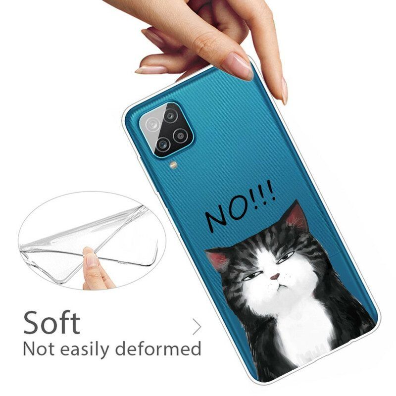 Hoesje voor Samsung Galaxy M12 / A12 De Kat Die Nee Zegt