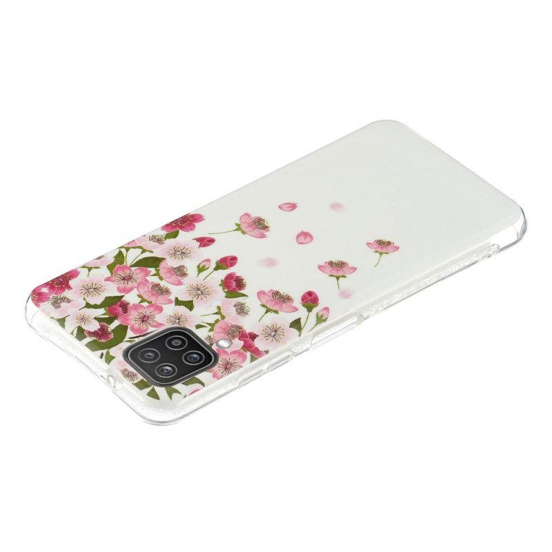 Hoesje voor Samsung Galaxy M12 / A12 Fluorescerende Bloemen