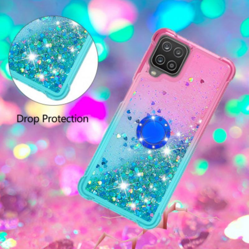 Hoesje voor Samsung Galaxy M12 / A12 Glitter Ringbeugel