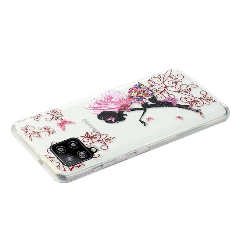 Hoesje voor Samsung Galaxy M12 / A12 Transparante Bloemenfee