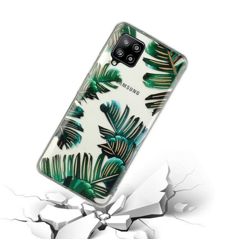 Hoesje voor Samsung Galaxy M12 / A12 /transparante Groene Bladeren