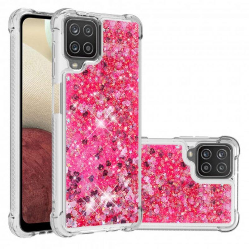 Hoesje voor Samsung Galaxy M12 / A12 Verlangen Pailletten