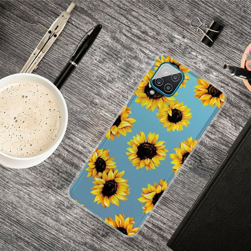 Hoesje voor Samsung Galaxy M12 / A12 Zonnebloemen