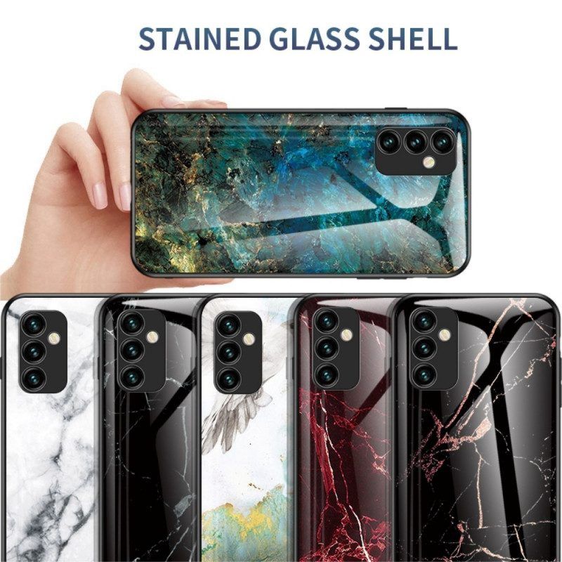 Hoesje voor Samsung Galaxy M23 5G Marmeren Kleuren Gehard Glas