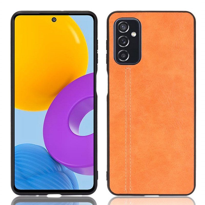 Hoesje voor Samsung Galaxy M52 5G Kunstleer Met Biezen