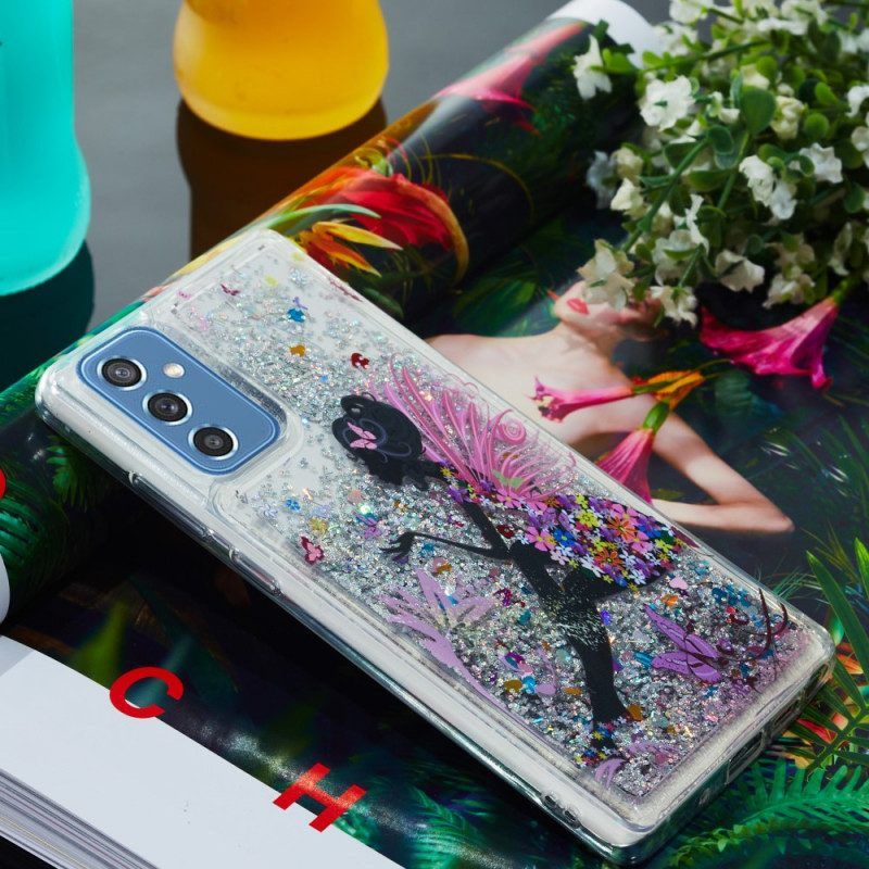 Hoesje voor Samsung Galaxy M52 5G Prinses Pailletten