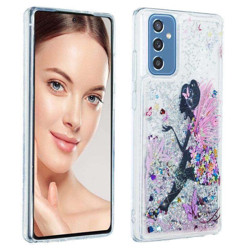 Hoesje voor Samsung Galaxy M52 5G Prinses Pailletten