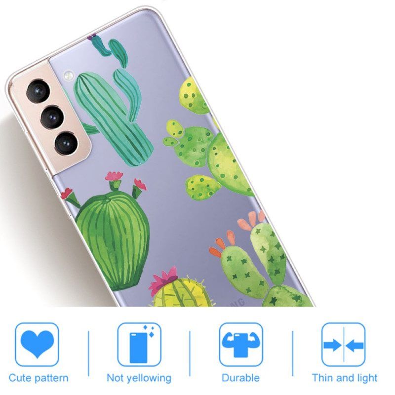 Hoesje voor Samsung Galaxy S22 5G Aquarel Cactussen