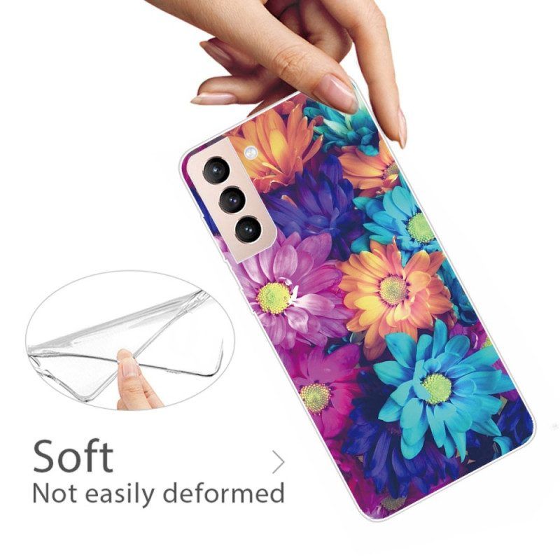 Hoesje voor Samsung Galaxy S22 5G Flexibele Bloemen
