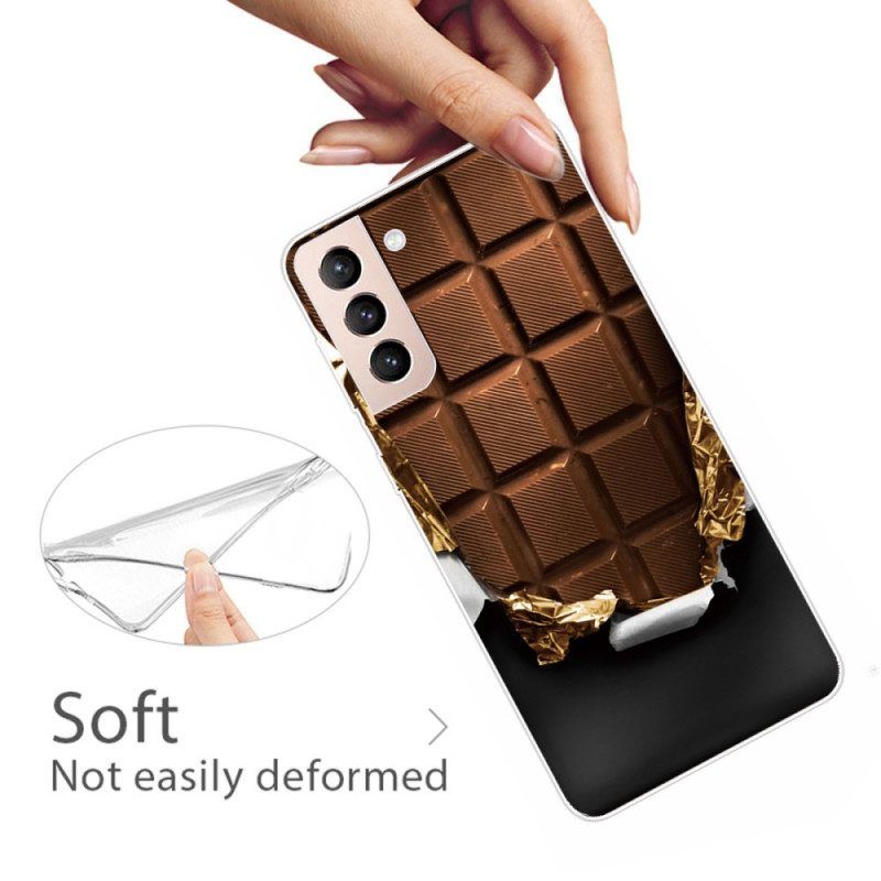 Hoesje voor Samsung Galaxy S22 5G Flexibele Chocolade