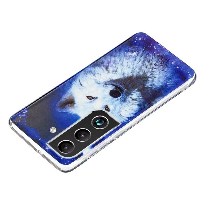 Hoesje voor Samsung Galaxy S22 5G Fluorescerende Wolf