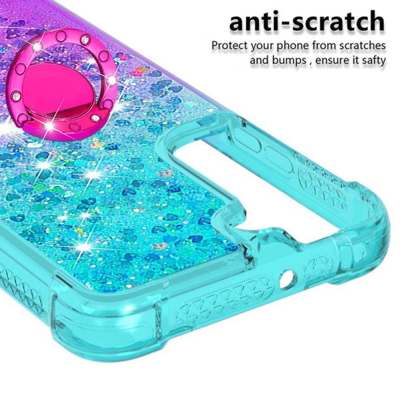 Hoesje voor Samsung Galaxy S22 5G Glitter Ringbeugel