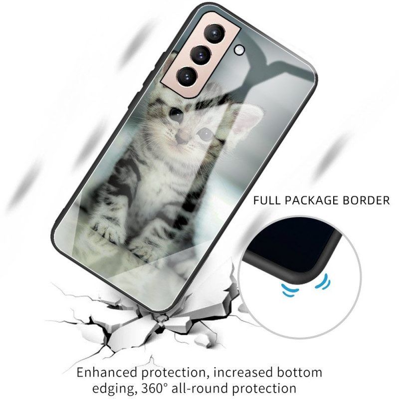 Hoesje voor Samsung Galaxy S22 5G Kitten Gehard Glas