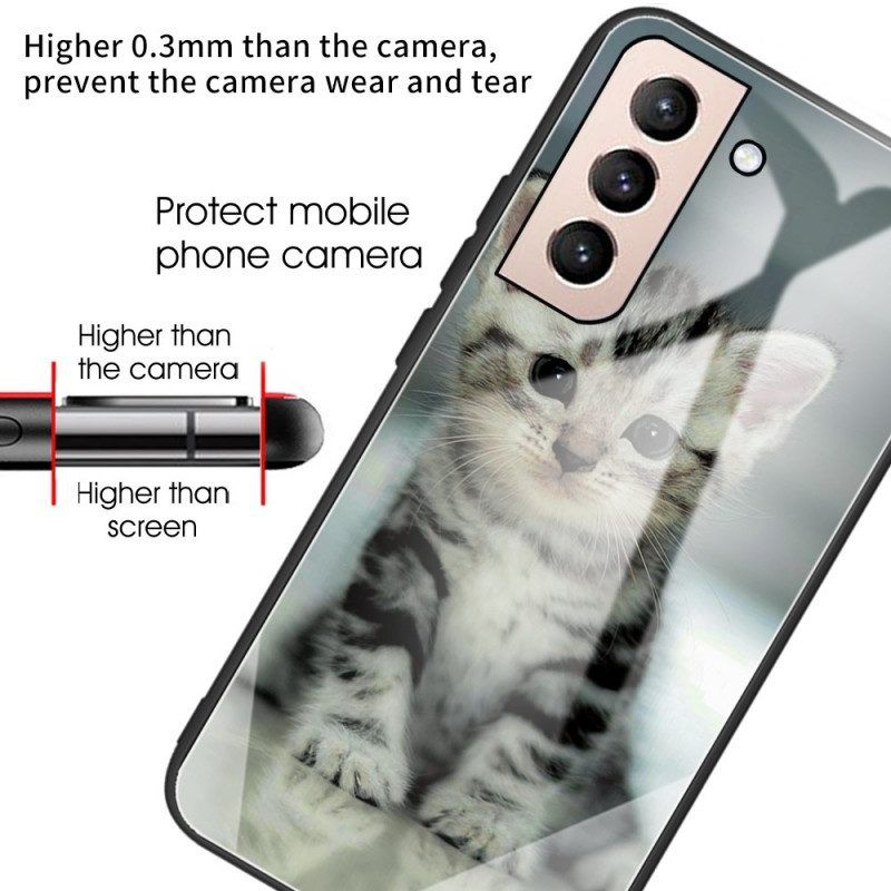 Hoesje voor Samsung Galaxy S22 5G Kitten Gehard Glas