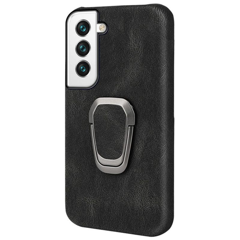 Hoesje voor Samsung Galaxy S22 5G Leather Effect Ring-ondersteuning Nieuwe Kleuren