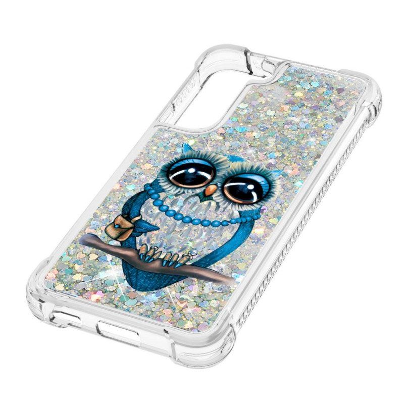 Hoesje voor Samsung Galaxy S22 5G Miss Uil Pailletten