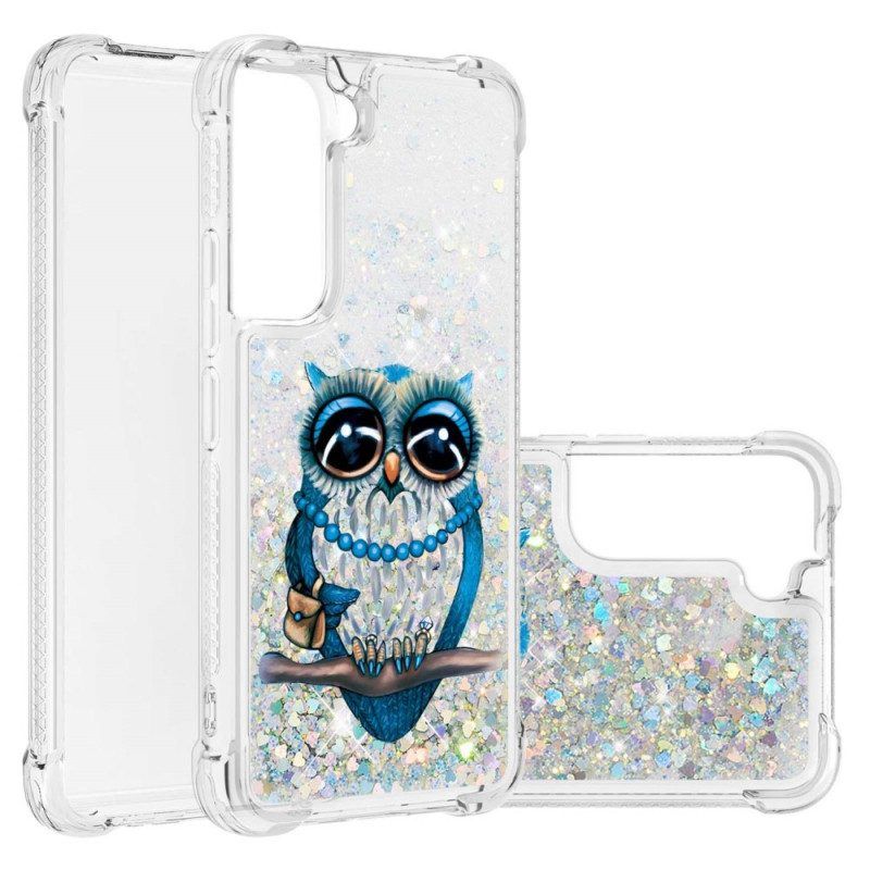 Hoesje voor Samsung Galaxy S22 5G Miss Uil Pailletten