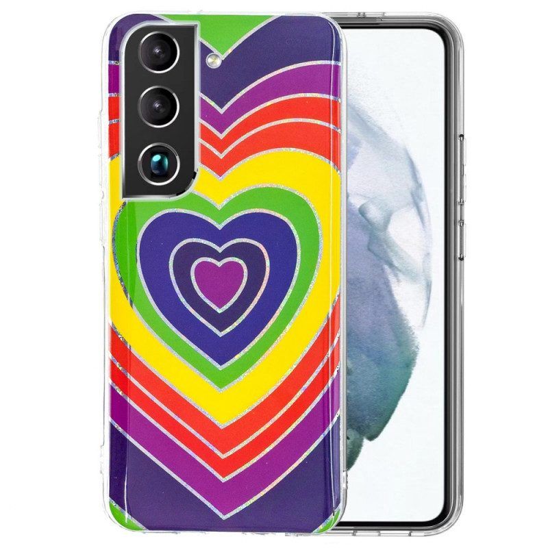 Hoesje voor Samsung Galaxy S22 5G Psychedelisch Hart