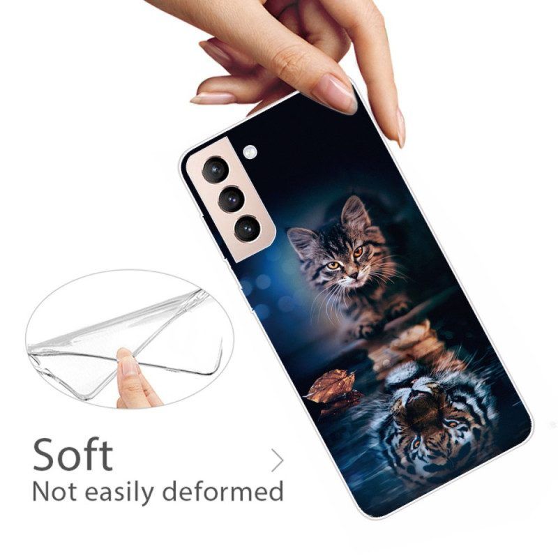 Hoesje voor Samsung Galaxy S22 5G Reflectie Van De Kat