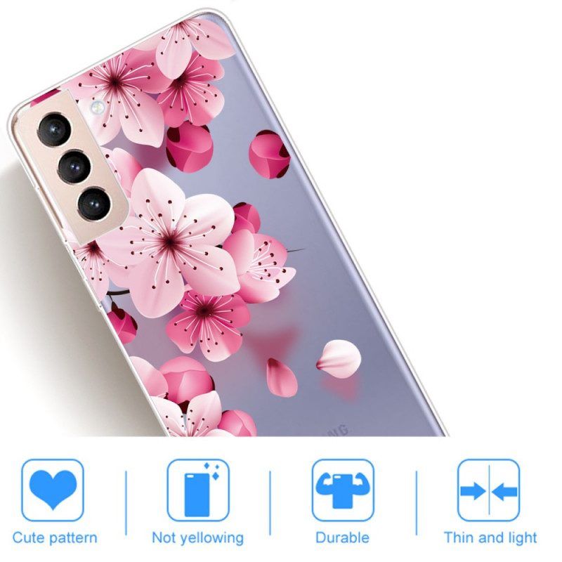 Hoesje voor Samsung Galaxy S22 Plus 5G Kleine Roze Bloemen