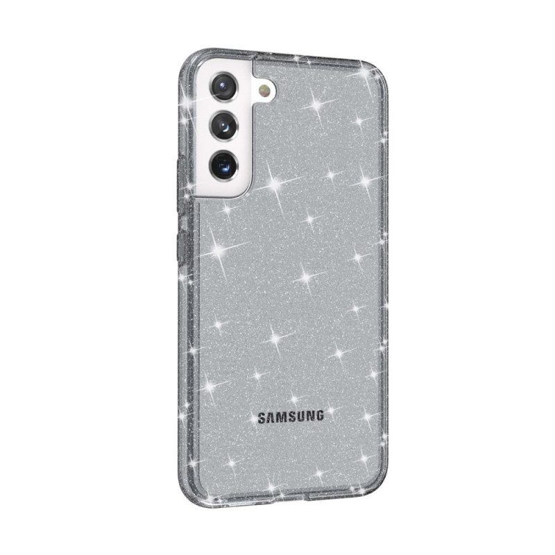 Hoesje voor Samsung Galaxy S22 Plus 5G Transparante Pailletten