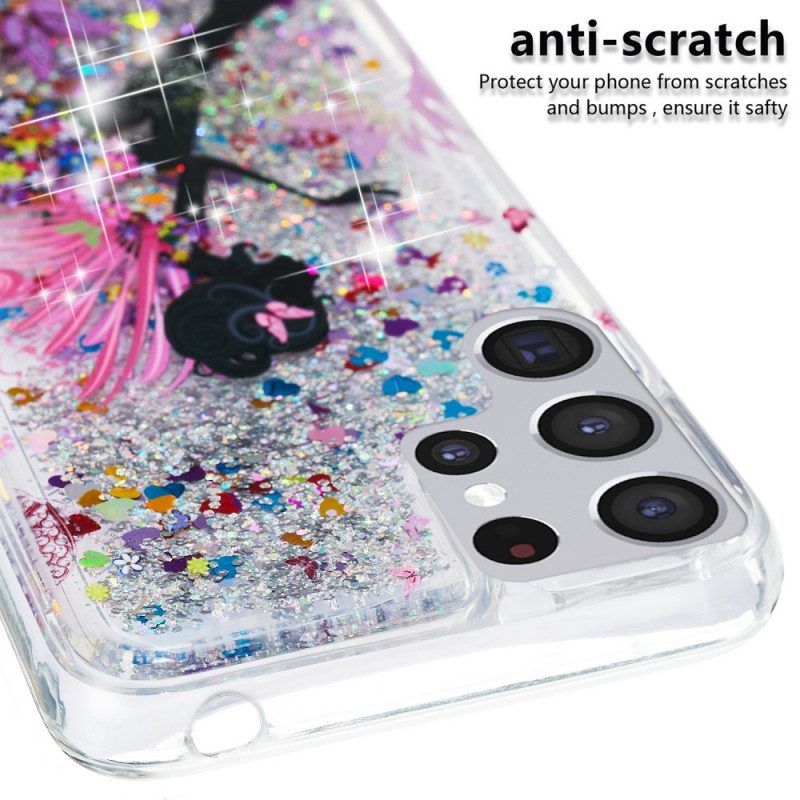 Hoesje voor Samsung Galaxy S22 Ultra 5G Glitter Fee