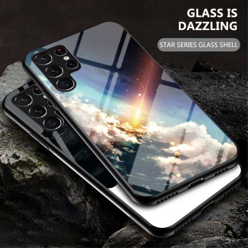 Hoesje voor Samsung Galaxy S22 Ultra 5G Schoonheid Gehard Glas