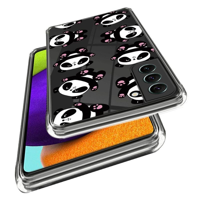 Hoesje voor Samsung Galaxy S23 5G Transparante Kleine Panda's