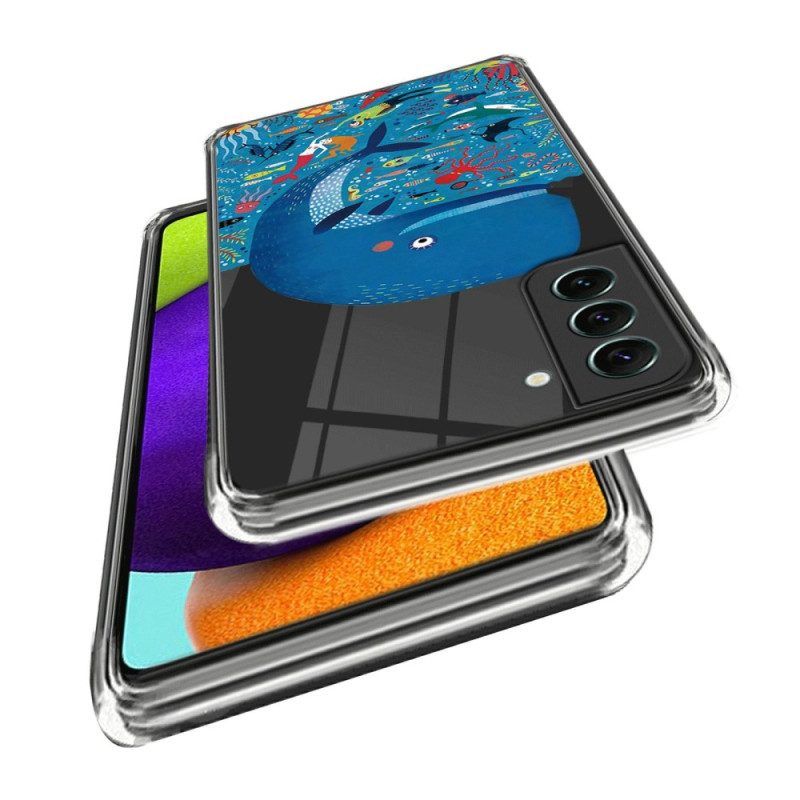 Hoesje voor Samsung Galaxy S23 5G Transparante Walvis