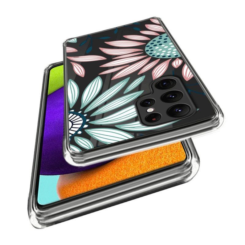 Hoesje voor Samsung Galaxy S23 Ultra 5G Bloemen