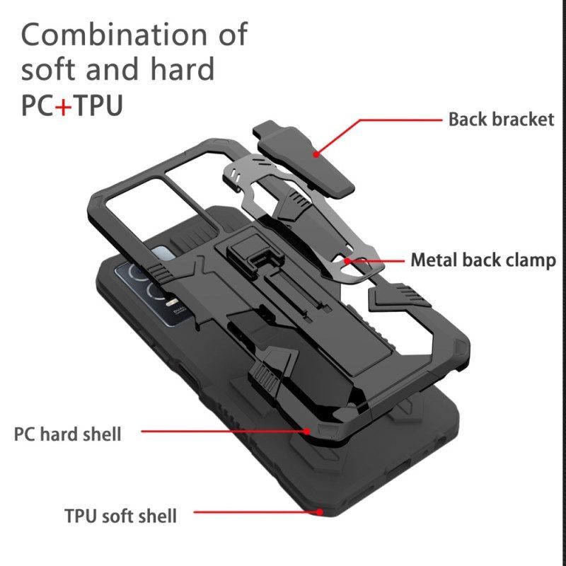 Hoesje voor Samsung Galaxy S23 Ultra 5G Robot Met Riemclip