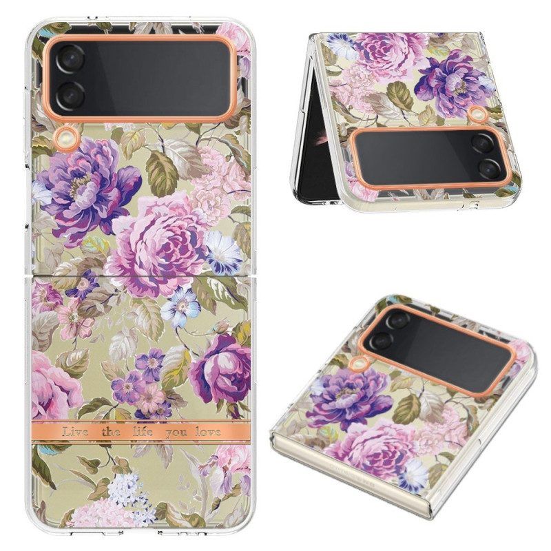 Hoesje voor Samsung Galaxy Z Flip 4 Folio-hoesje Bloemen