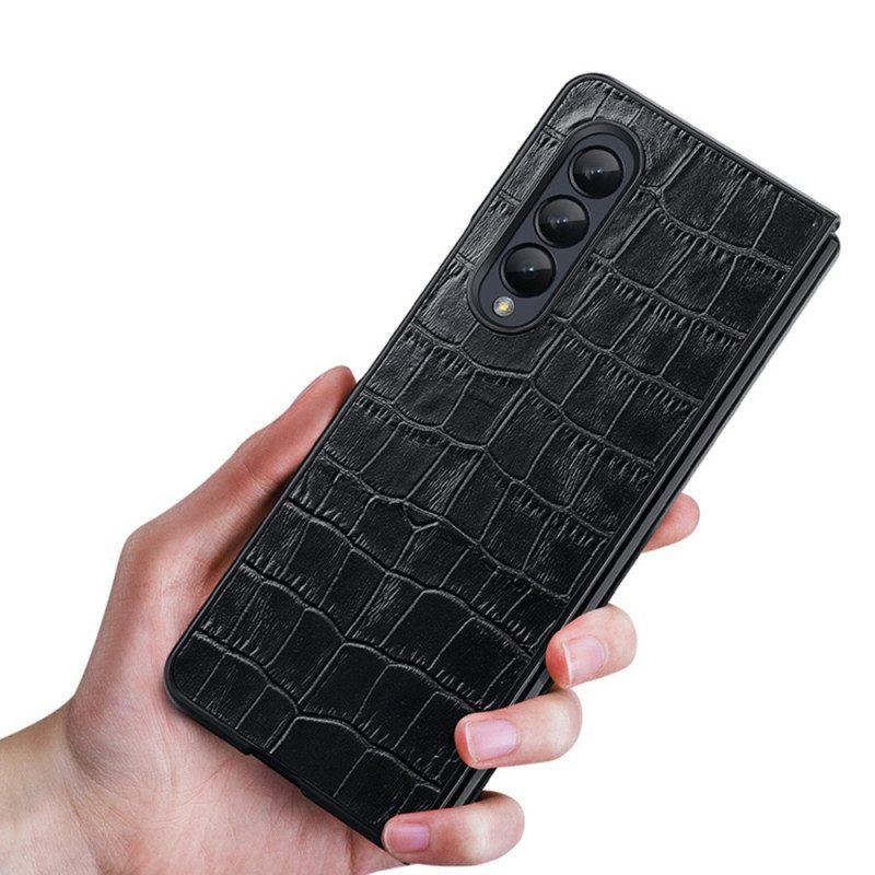 Hoesje voor Samsung Galaxy Z Fold 4 Croco Chique