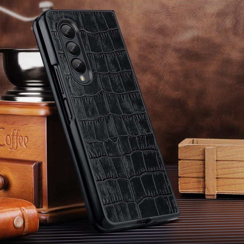 Hoesje voor Samsung Galaxy Z Fold 4 Croco Chique