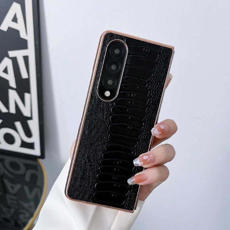 Hoesje voor Samsung Galaxy Z Fold 4 Croco Lijn