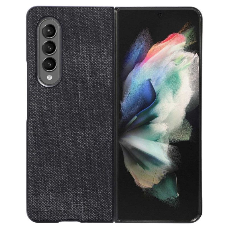 Hoesje voor Samsung Galaxy Z Fold 4 Geweven Kunstleer