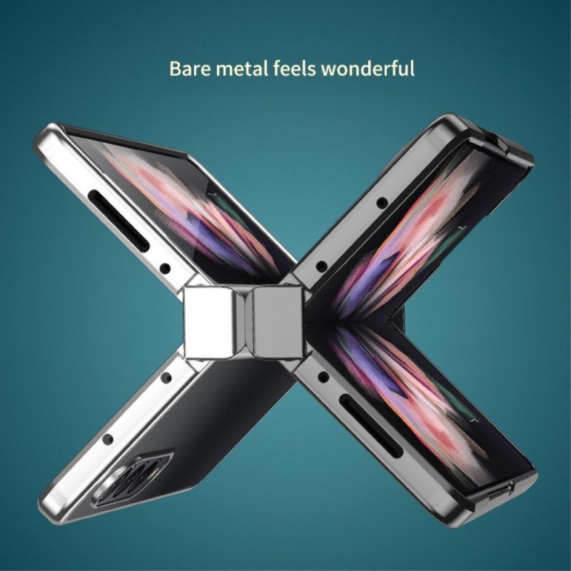 Hoesje voor Samsung Galaxy Z Fold 4 Helder Metalen Scharnierend