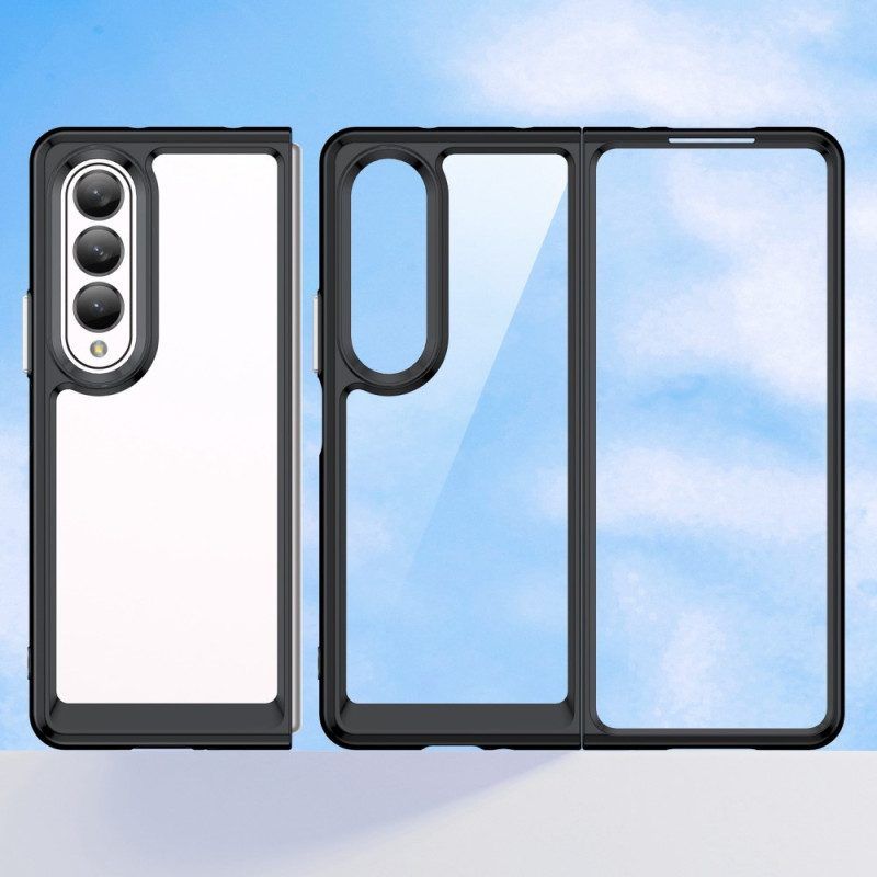 Hoesje voor Samsung Galaxy Z Fold 4 Kunststof Kleur