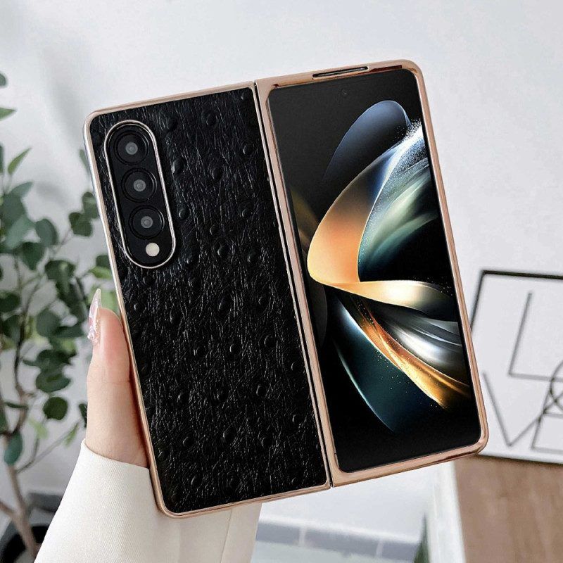 Hoesje voor Samsung Galaxy Z Fold 4 Struisvogel Textuur